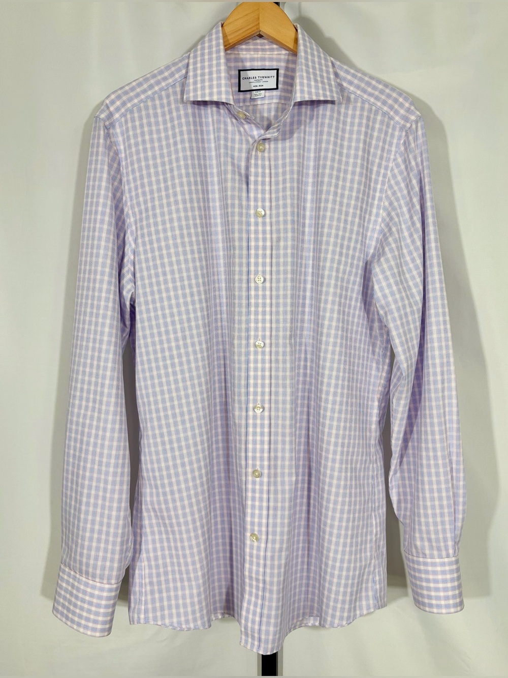 Charles Tyrwhitt Non-Iron Slim Fit Dress Shirt Size 16.5-36
